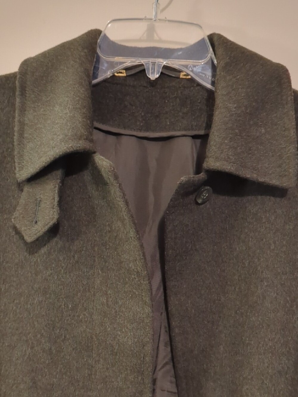Vintage Schneiders Salzburg Austrian Loden Wool Trench Coat Sz 8/38 - Picture 16 of 16